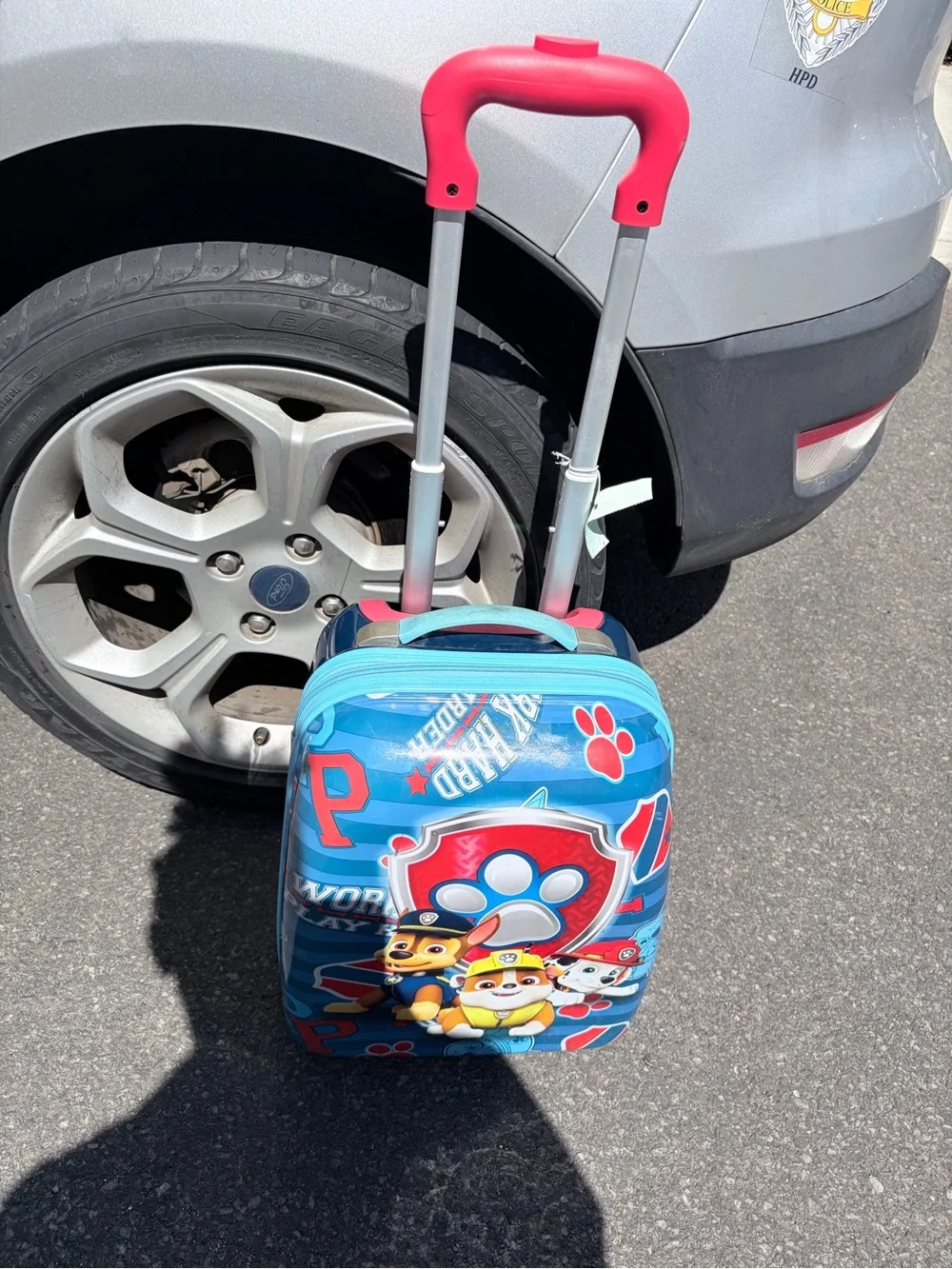 Paw Patrol Blue Red Kids Rolling Backpack Luggage